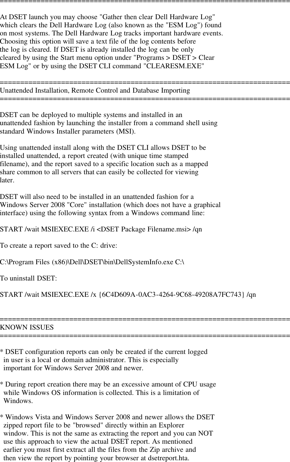 Page 5 of 7 - Dell Dell-System-E-Support-Tool-Version-2-2-Owners-Manual- System E-Support Tool Version 2.2 Readme  Dell-system-e-support-tool-version-2-2-owners-manual