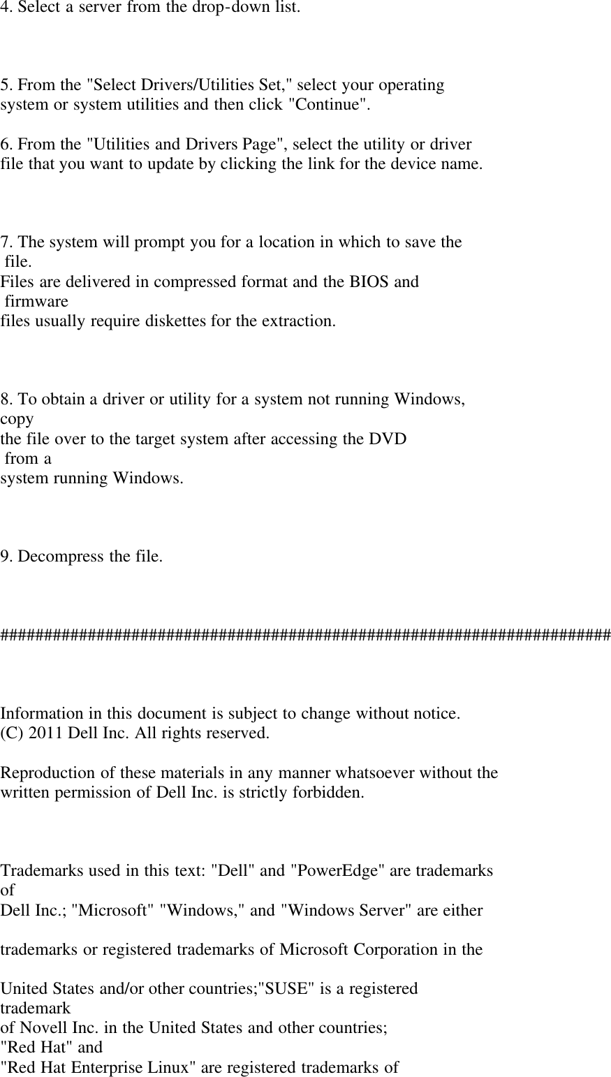 Page 5 of 6 - Dell Dell-System-Services-And-Diagnostic-Tools-Version-6-5-Service-Manual- System Services And Diagnostic Tools Version 6.5 Readme  Dell-system-services-and-diagnostic-tools-version-6-5-service-manual