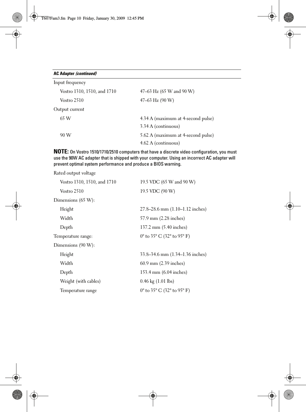Page 10 of 12 - Dell Dell-Vostro-1710-Quick-Start-Guide- Vostro 1710 Setup And Features Information  Dell-vostro-1710-quick-start-guide