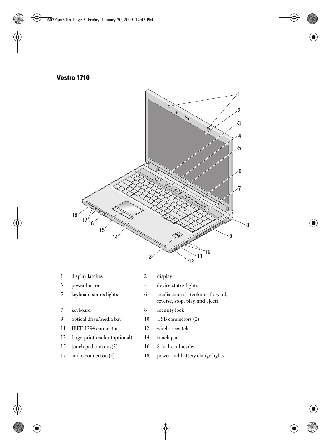 Page 5 of 12 - Dell Dell-Vostro-1710-Quick-Start-Guide- Vostro 1710 Setup And Features Information  Dell-vostro-1710-quick-start-guide