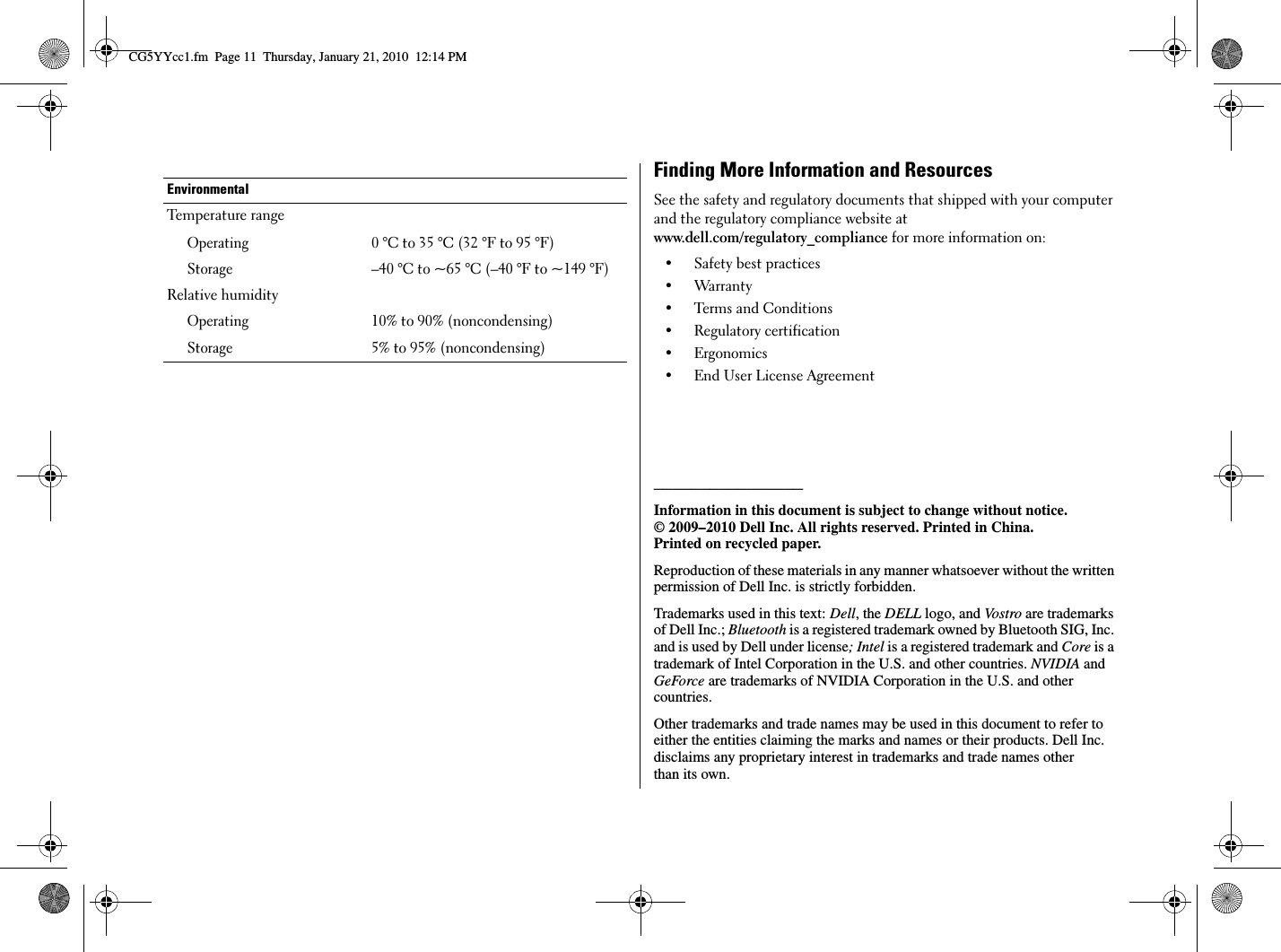 Page 11 of 12 - Dell Dell-Vostro-3700-Tech-Sheet- Vostro 3700 Setup And Features Information Tech Sheet  Dell-vostro-3700-tech-sheet
