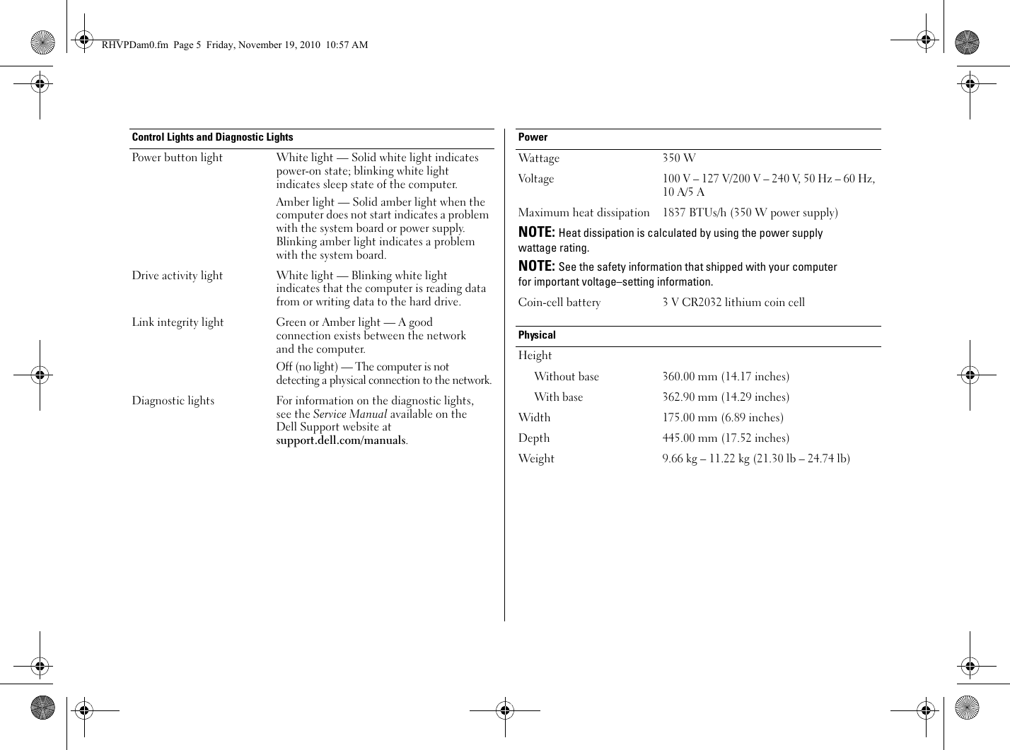 Page 5 of 6 - Dell Dell-Vostro-460-Quick-Start-Guide- Vostro 460 Setup And Features Information  Dell-vostro-460-quick-start-guide