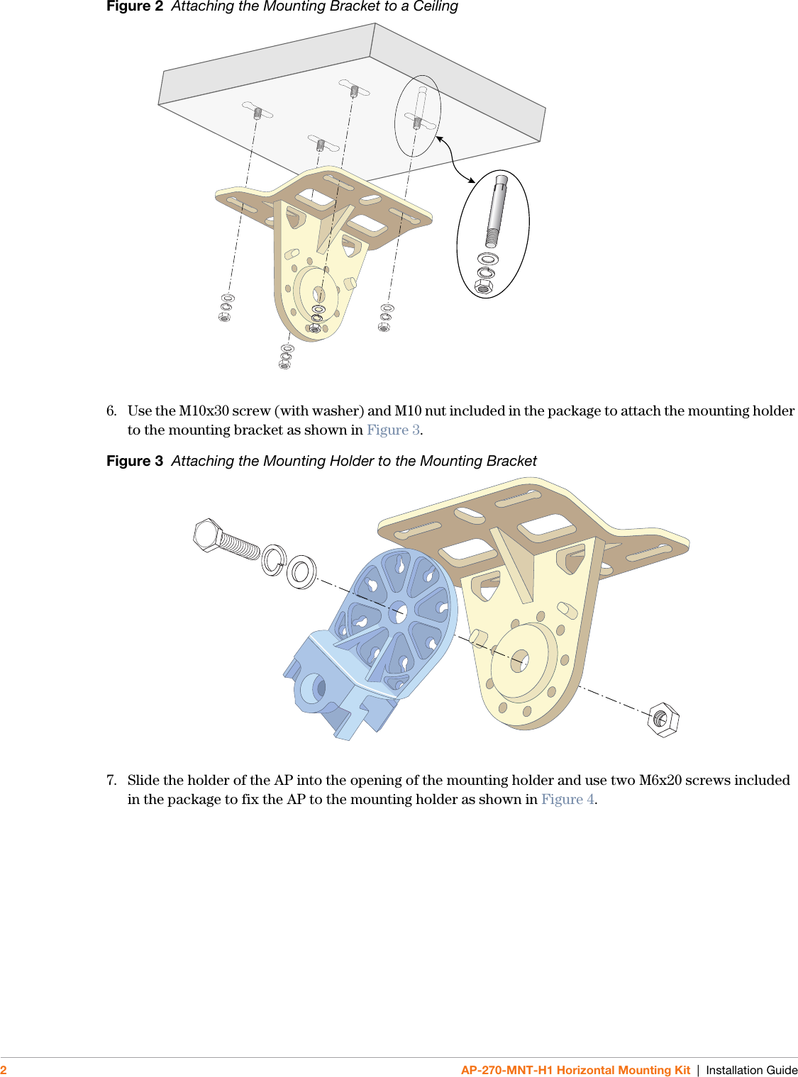 Page 2 of 8 - Dell Dell-W-Ap274-275-Installation-Manual- AP-270-MNT-H1 Horizontal Mounting Kit Installation Guide  Dell-w-ap274-275-installation-manual