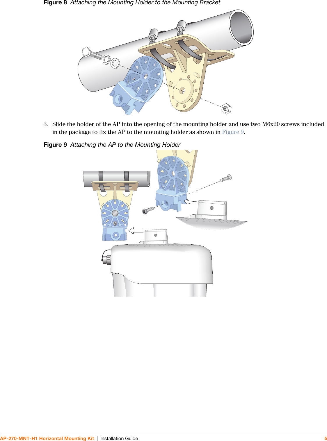 Page 5 of 8 - Dell Dell-W-Ap274-275-Installation-Manual- AP-270-MNT-H1 Horizontal Mounting Kit Installation Guide  Dell-w-ap274-275-installation-manual