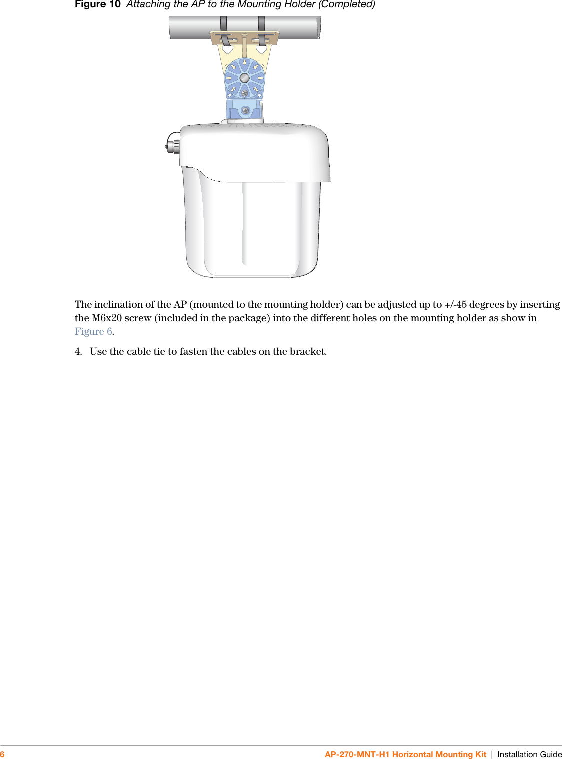 Page 6 of 8 - Dell Dell-W-Ap274-275-Installation-Manual- AP-270-MNT-H1 Horizontal Mounting Kit Installation Guide  Dell-w-ap274-275-installation-manual