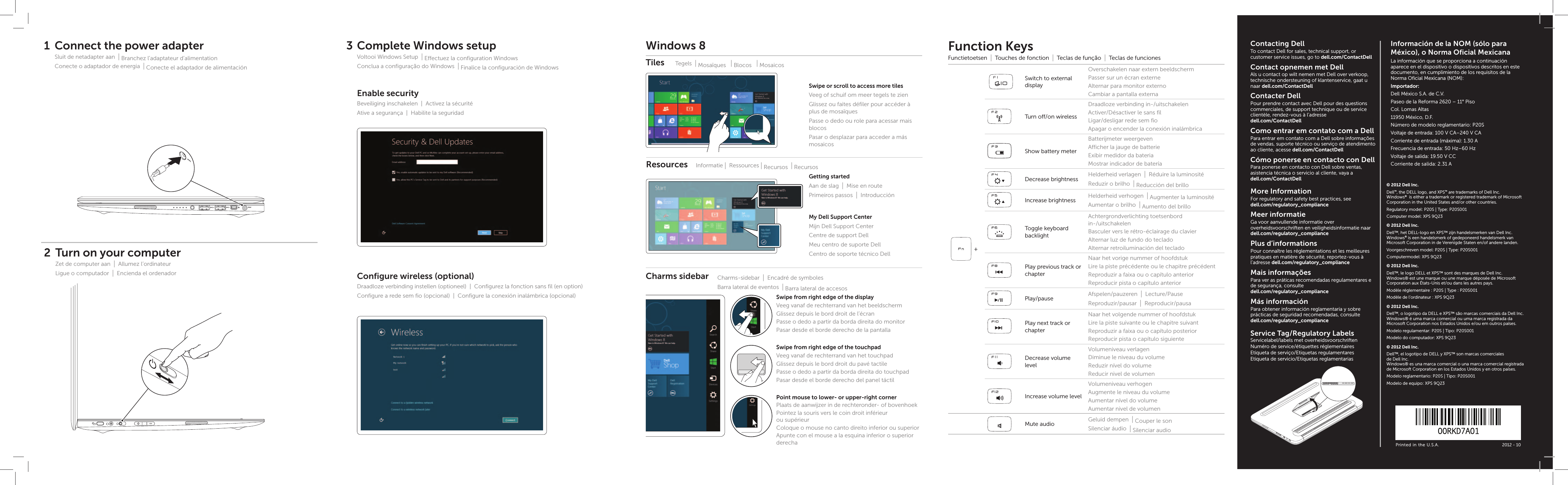 Page 2 of 2 - Dell Dell-Xps-12-9Q23-Late-2012-Quick-Start-Guide- XPS 12 L221x Quick Start Guide  Dell-xps-12-9q23-late-2012-quick-start-guide