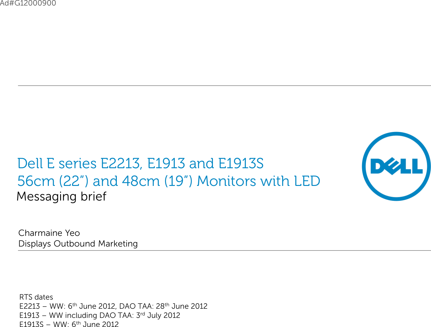 Page 1 of 12 - Dell E1913 Presentation  Standard 4 User Manual To The 5a10c662-e5ab-4034-9feb-30d7f1eadcfa
