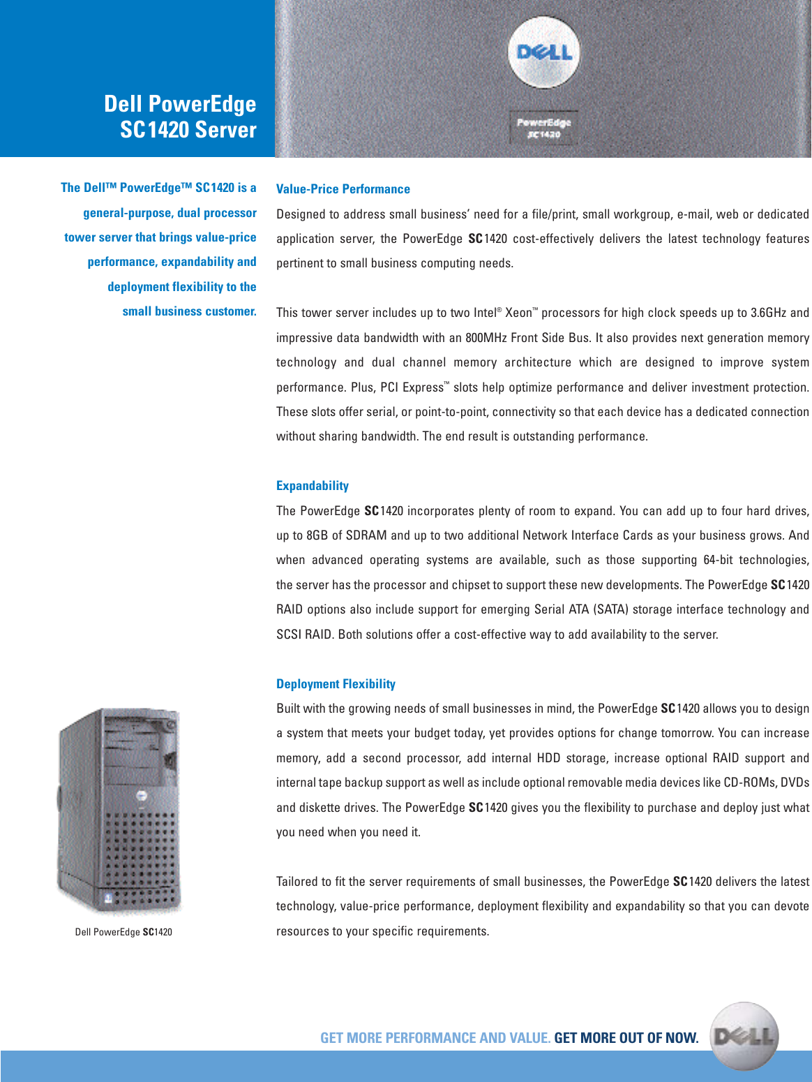 Page 1 of 2 - Dell SC1420 PESC1420 Spec Sheet 12-13-05.qxp User Manual To The Ba4cbff0-2063-4e68-80d0-394afceb0fad