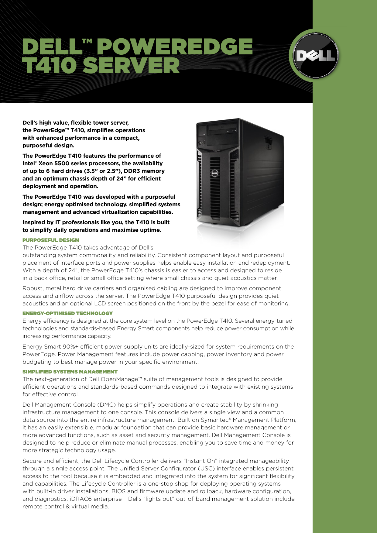 Page 1 of 2 - Dell T410 User Manual  To The 8a7f4bad-72c4-4922-afd9-4603524653e2