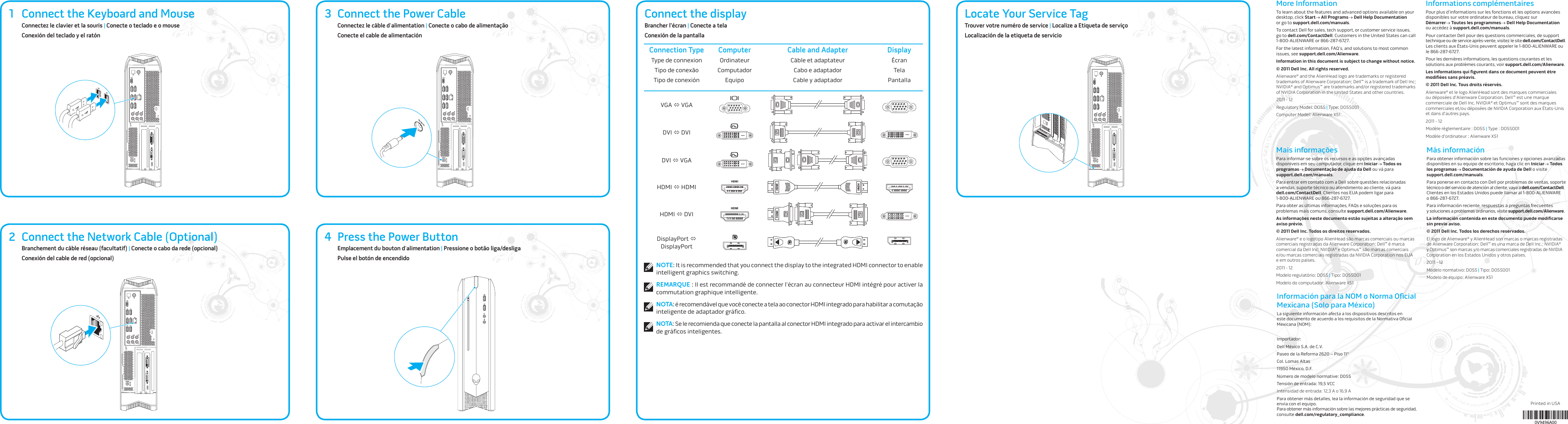 Dell Alienware x51 Guía De Inicio Rápido User Manual Os Adicionales GuÃ ...