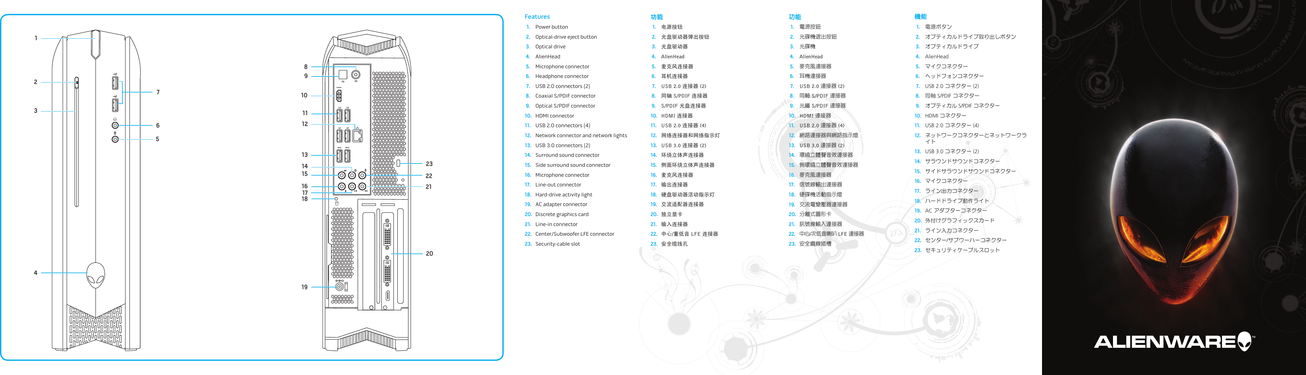 Page 1 of 2 - Dell Alienware-x51 Alienware X51 クイックスタートガイド User Manual その他の文書 - Setup Guide Ja-jp