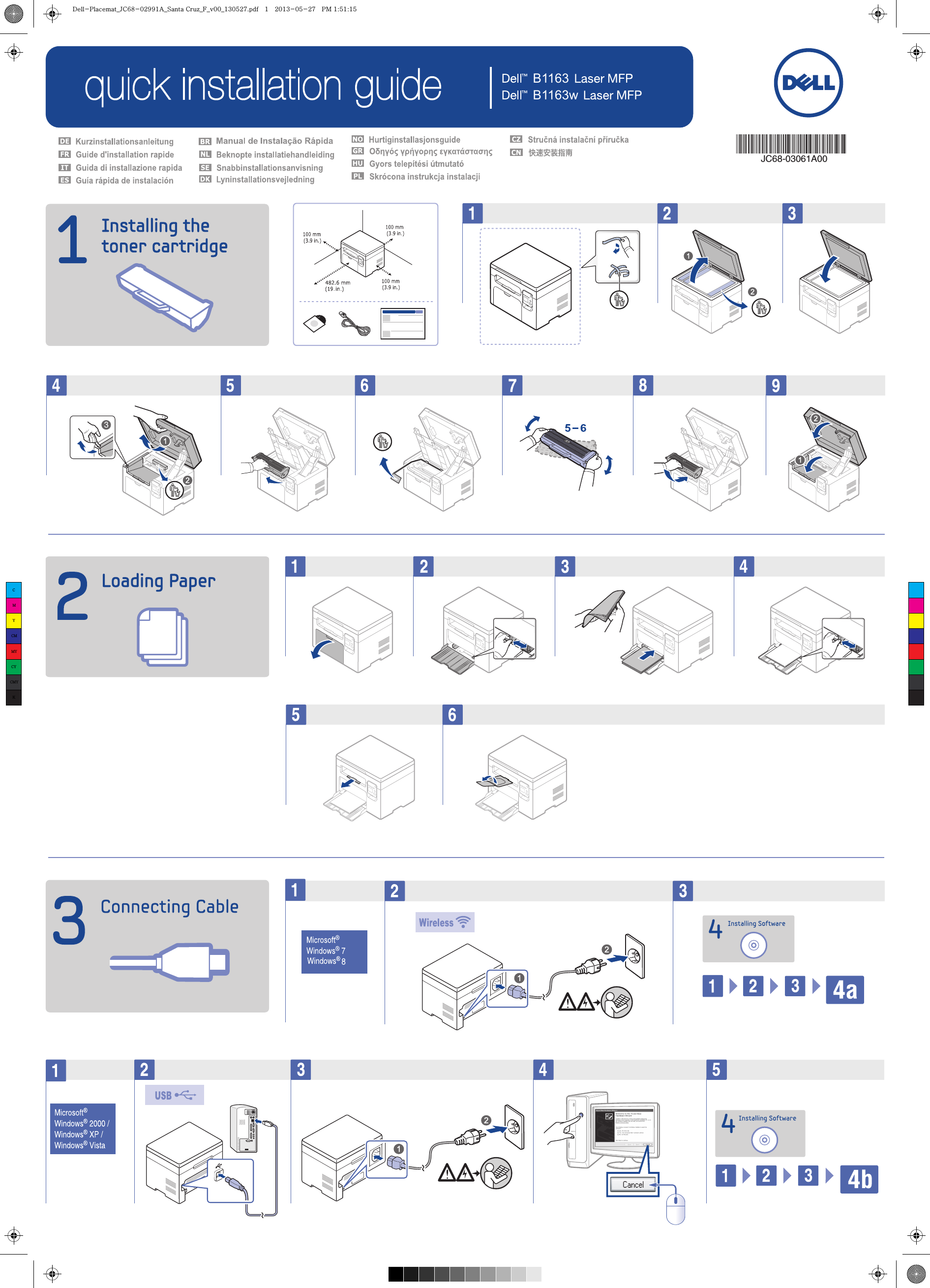 Page 1 of 2 - Dell Dell-b1163w Quick Installation Guide User Manual  - Setup En-us