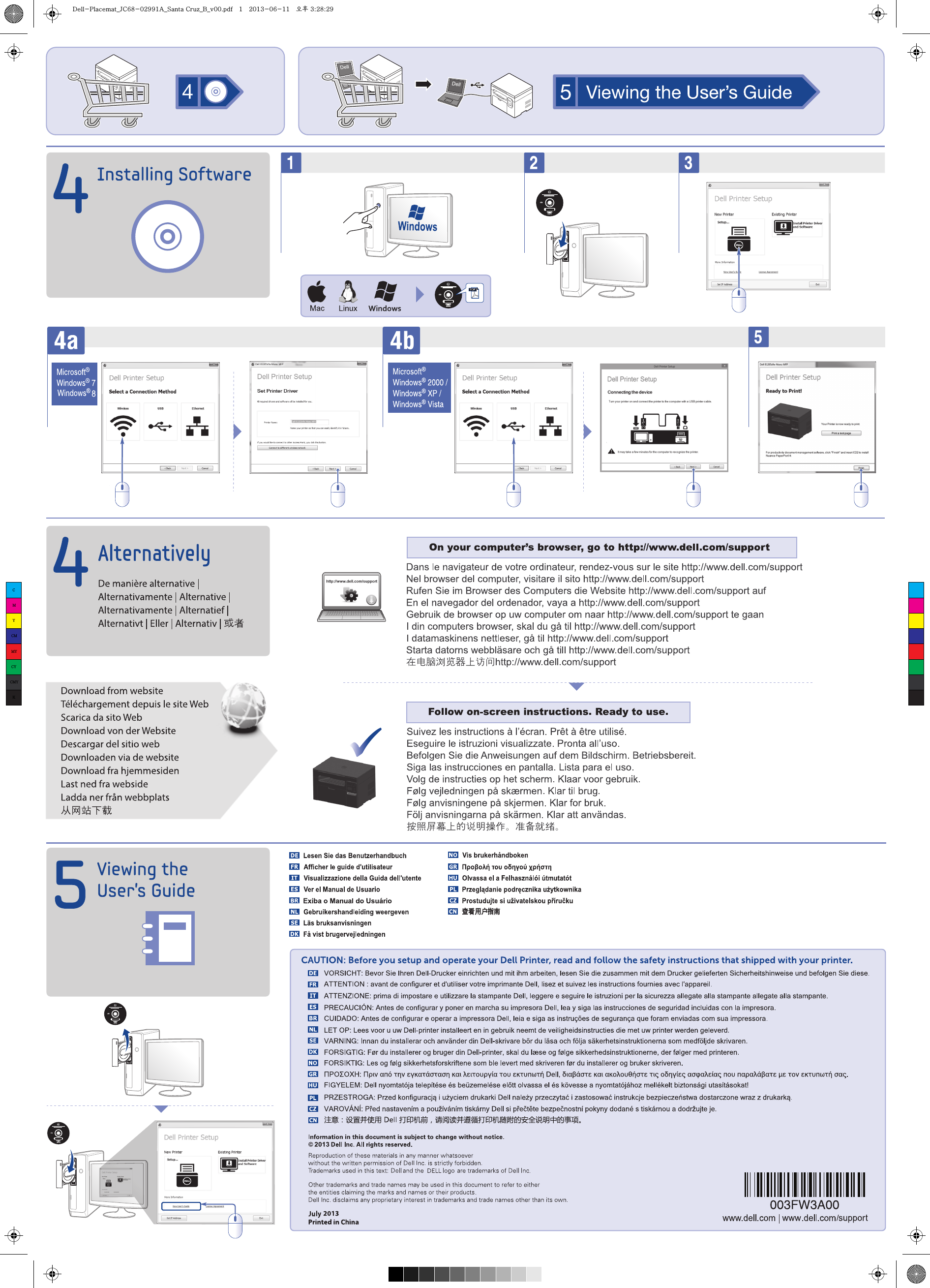 Page 2 of 2 - Dell Dell-b1163w Quick Installation Guide User Manual  - Setup En-us