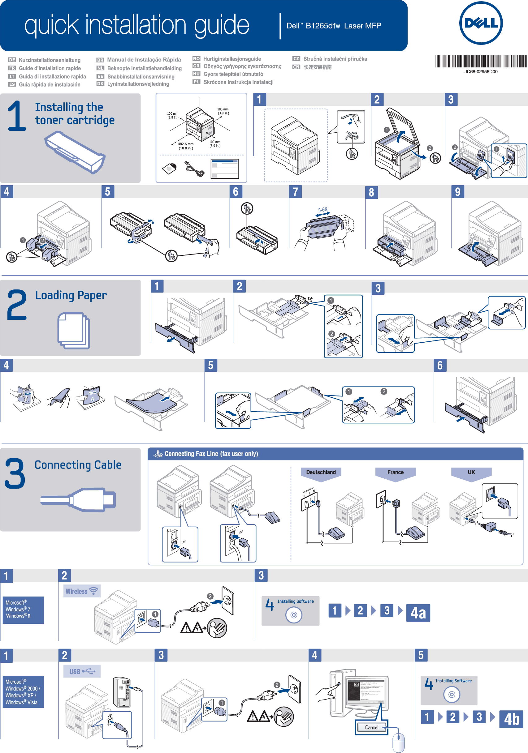 Page 1 of 2 - Dell Dell-b1265dfw Snabbinstallationsguide User Manual Bruksanvisning User's Guide2 Sv-se