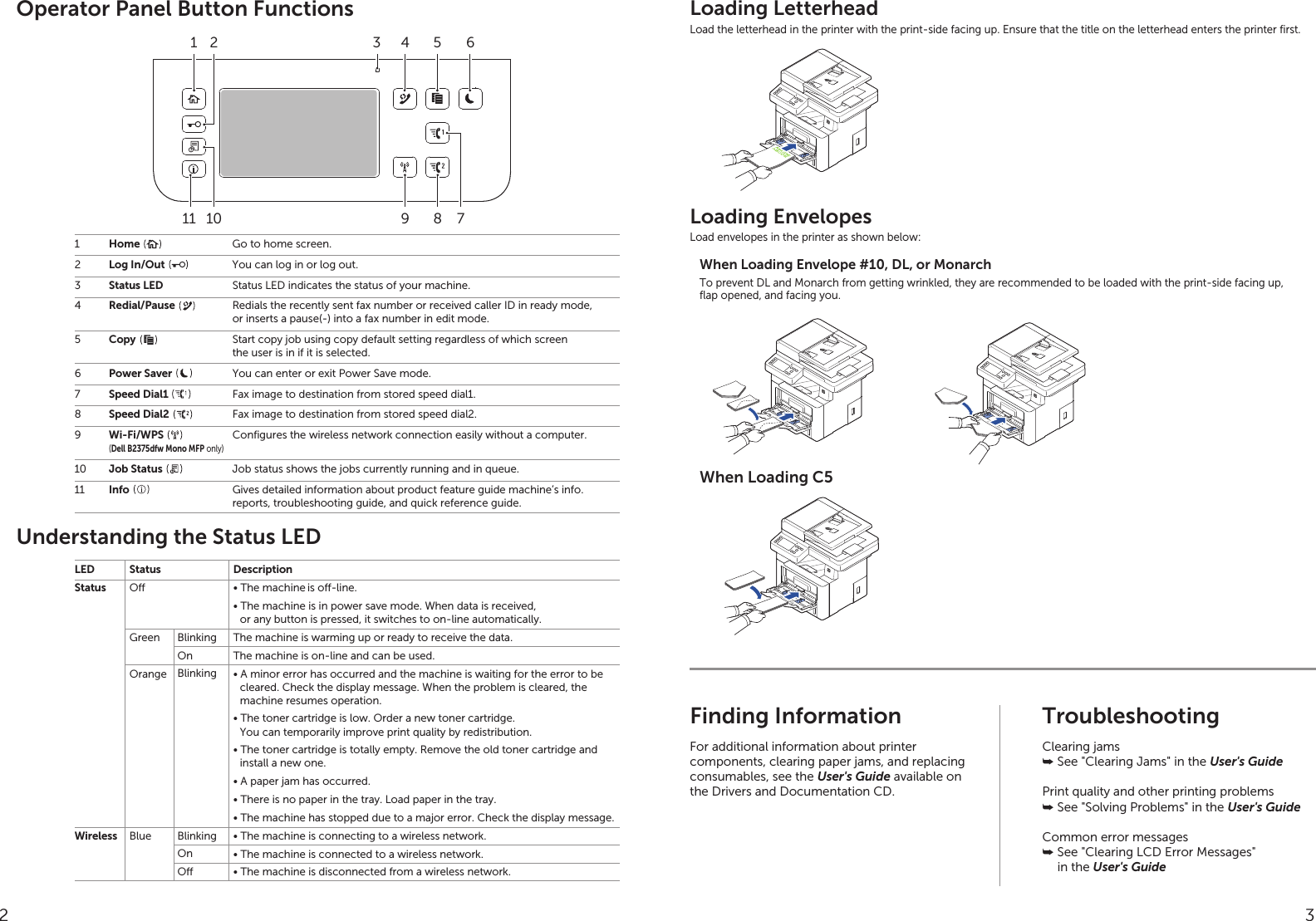 Page 2 of 6 - Dell Dell-b2375dnf B2375dnf Quick Reference Guide User Manual  - Setup En-us