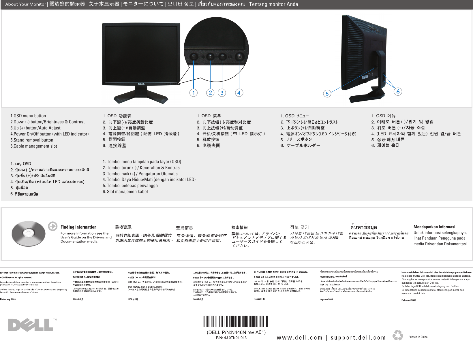 Page 2 of 2 - Dell Dell-e170s E170S Monitor セットアップ図 User Manual その他の文書 - Setup Guide Ja-jp