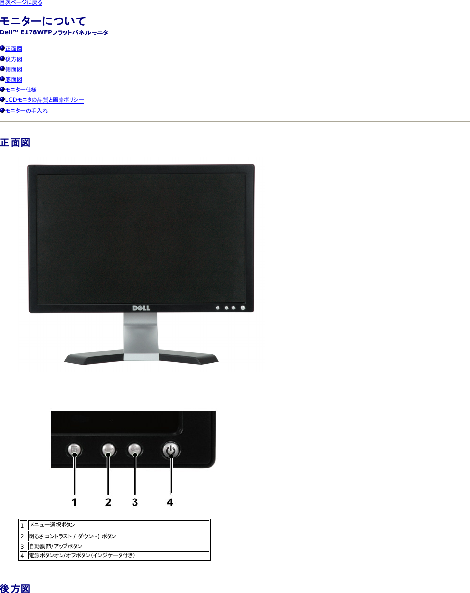 Dell E178wfp Dell E178wfpフラットパネルカラーモニターユーザーズガイド User Manual User S Guide Ja Jp