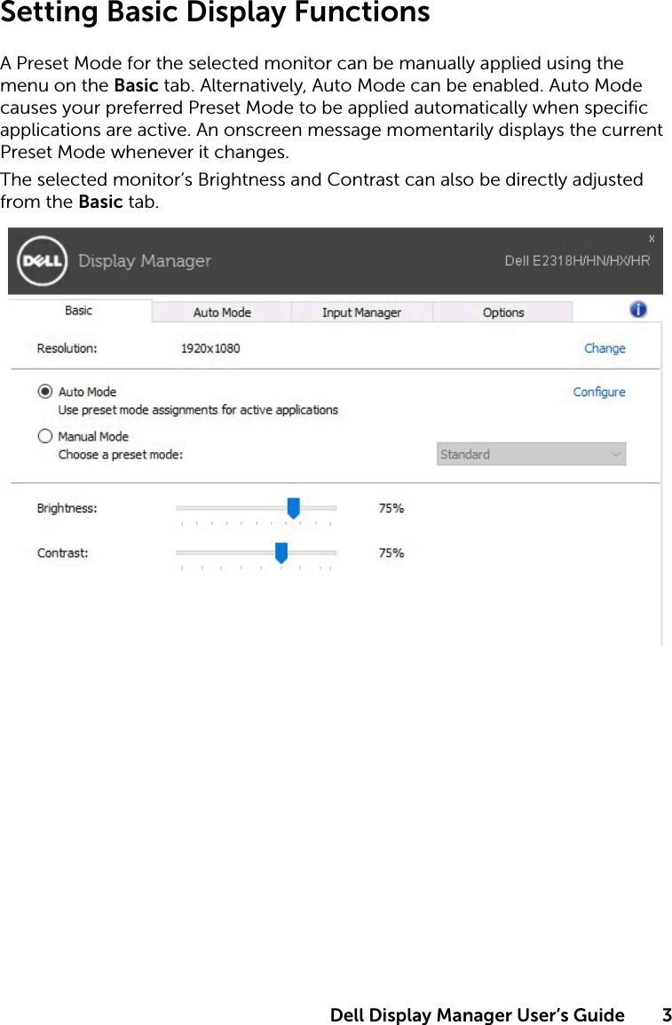 Page 3 of 9 - Dell Dell-e2318h-monitor E2318H Display Manager User’s Guide User Manual - User's Guide2 En-us