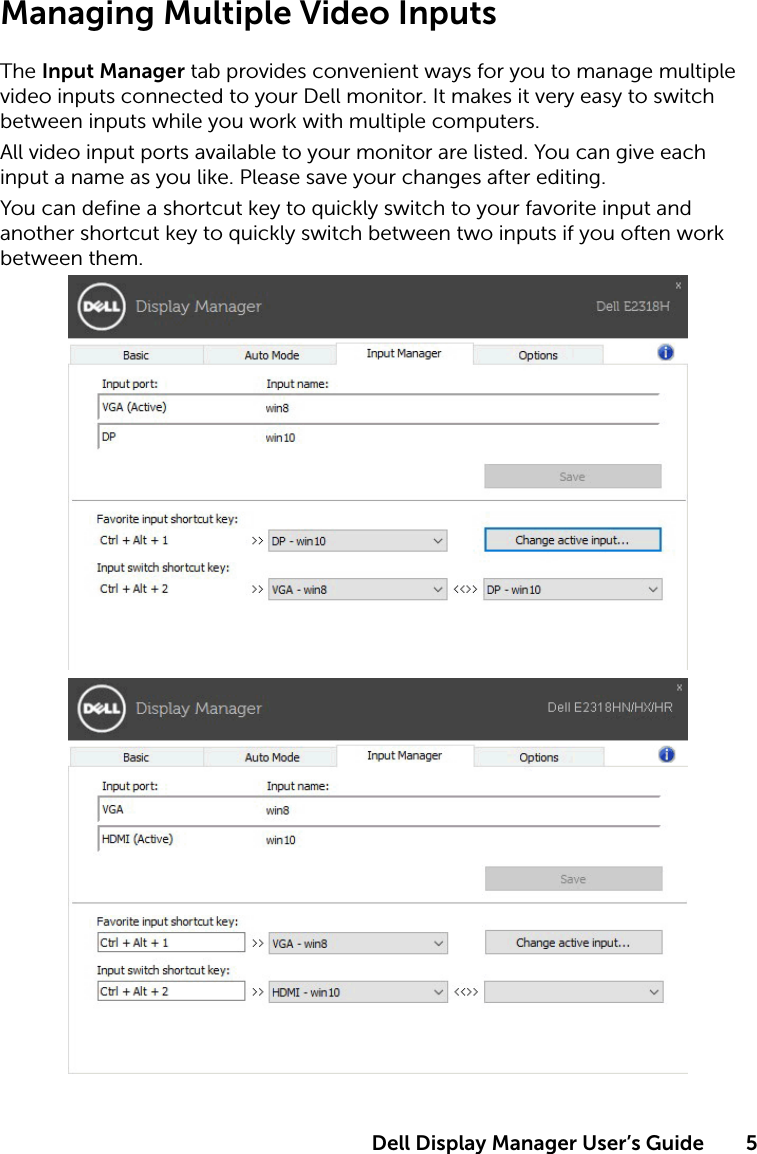 Page 5 of 9 - Dell Dell-e2318h-monitor E2318H Display Manager User’s Guide User Manual - User's Guide2 En-us