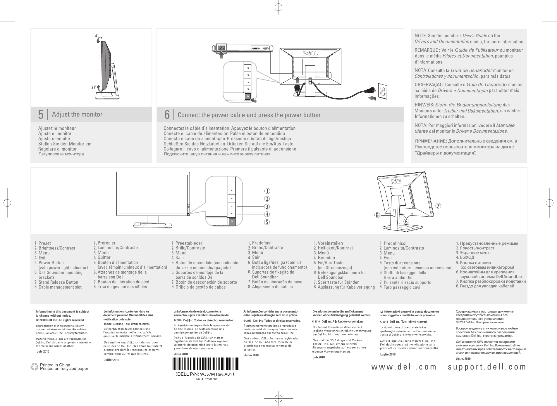 Page 2 of 2 - Dell Dell-in2020 IN2020 Monitor Schéma De Configuration User Manual S SupplÃ©mentaires - SchÃ©ma Setup Guide Fr-fr