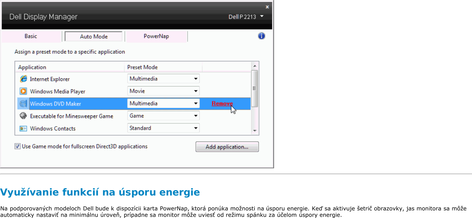 Page 4 of 6 - Dell Dell-p1913 Používateľská Príručka K Aplikácii Display Manager User Manual P1913 Monitor Guide User's Guide2 Sk-sk