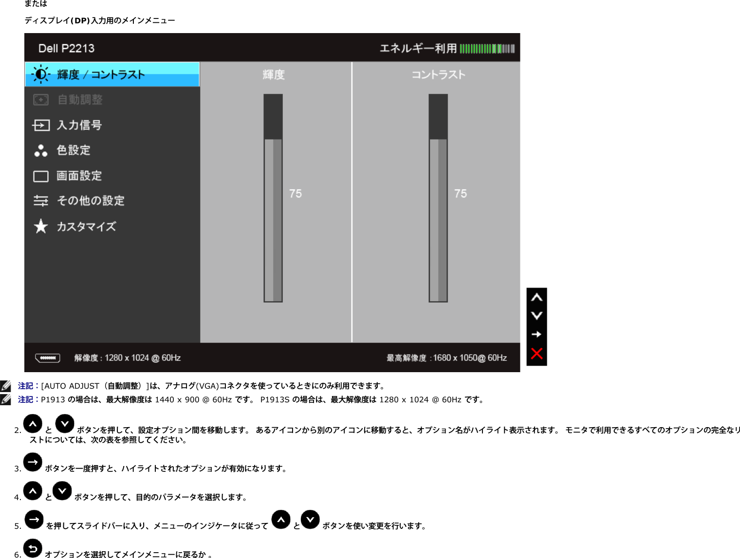 Dell P1913s Monitor ユーザーズガイド User Manual Display Manager User S Guide2 Ja Jp