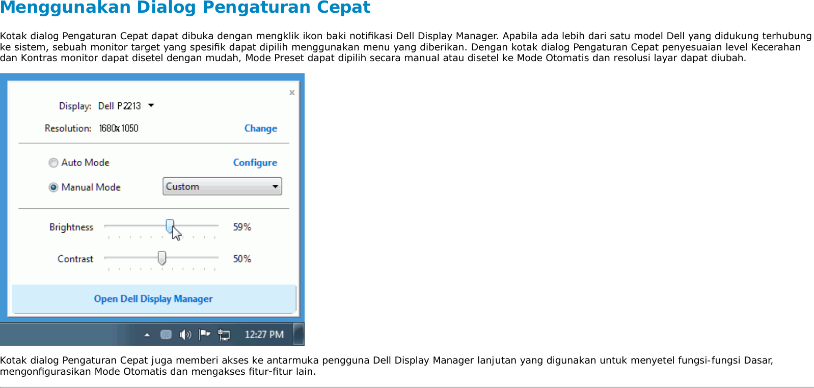 Page 2 of 6 - Dell Dell-p1913s Buku Petunjuk Display Manager User Manual User's Guide In-id