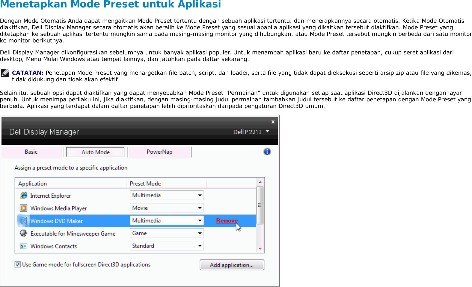Page 4 of 6 - Dell Dell-p1913s Buku Petunjuk Display Manager User Manual User's Guide In-id