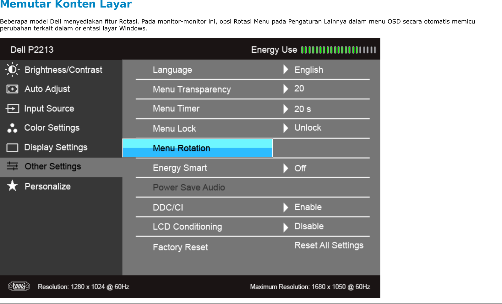 Page 6 of 6 - Dell Dell-p1913s Buku Petunjuk Display Manager User Manual User's Guide In-id