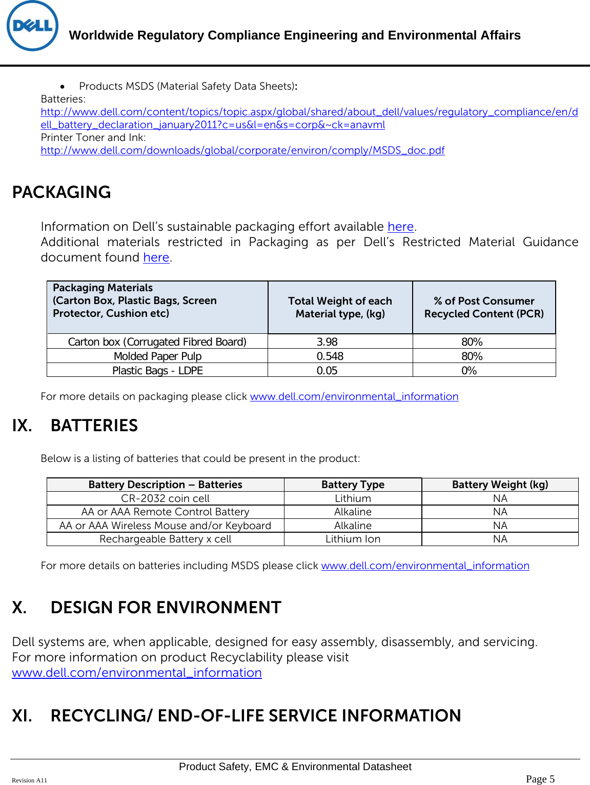 Page 5 of 6 - Dell Dell-p4317q-monitor - Disp_p4317qc User Manual  Regulatory And Environmental Datasheet Monitor P4317q,p4317qc,n A,dell