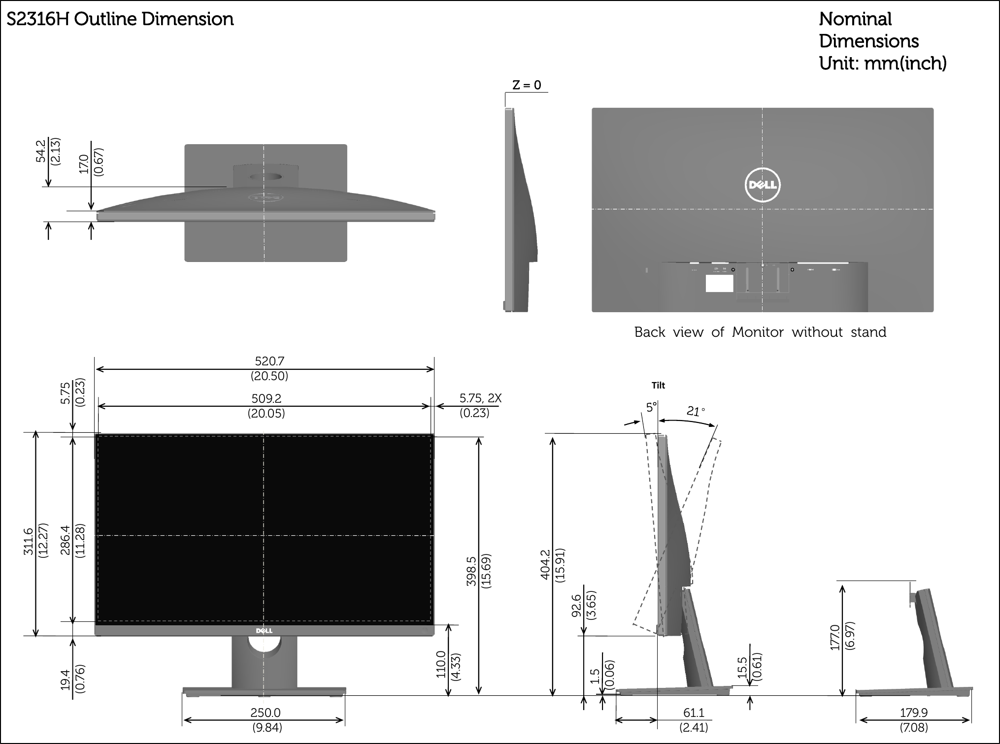 dell monitor s2216h