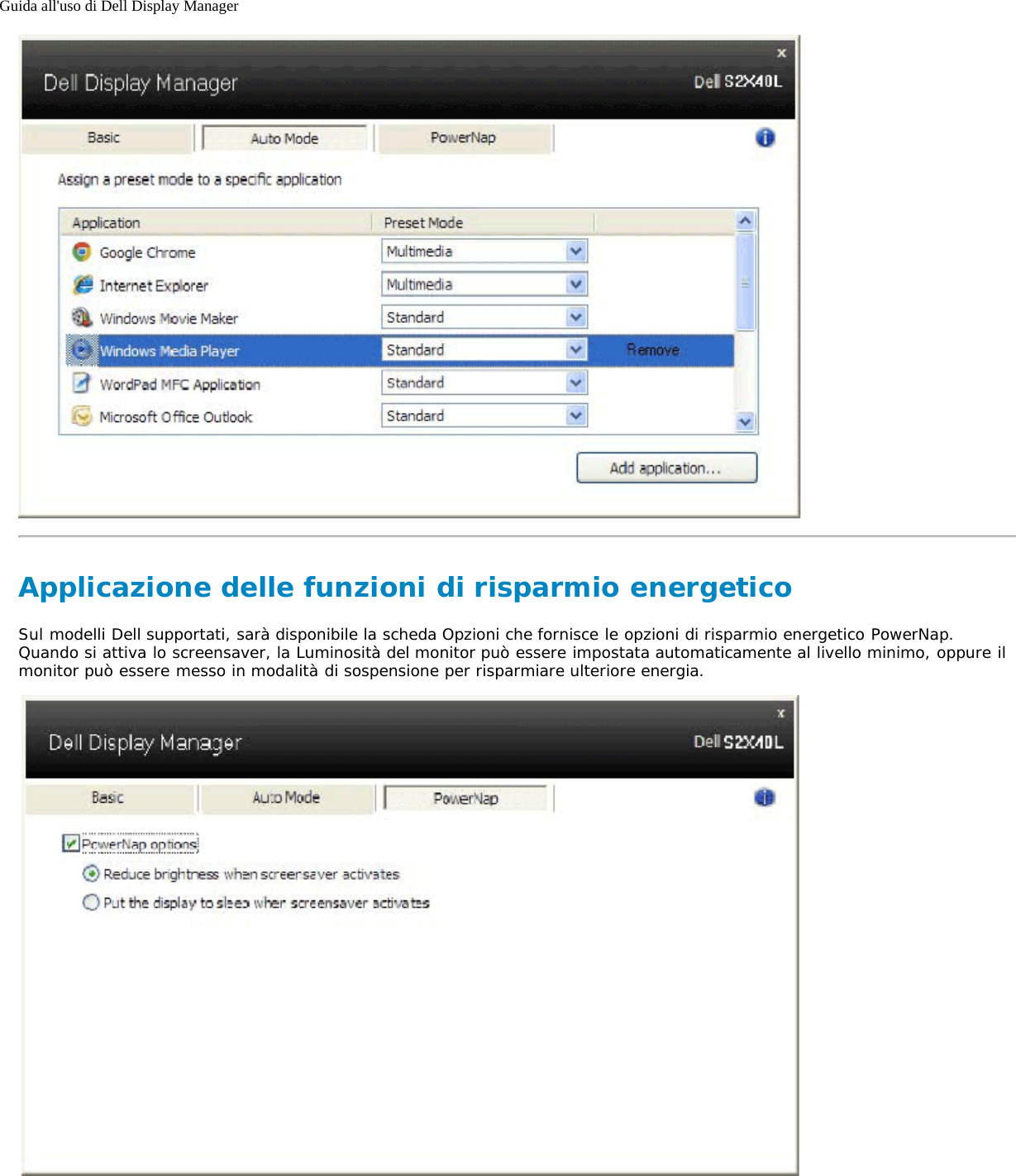 Page 3 of 3 - Dell Dell-s2240l Guida All'uso Di Display Manager User Manual S2240L All’uso User's Guide2 It-it