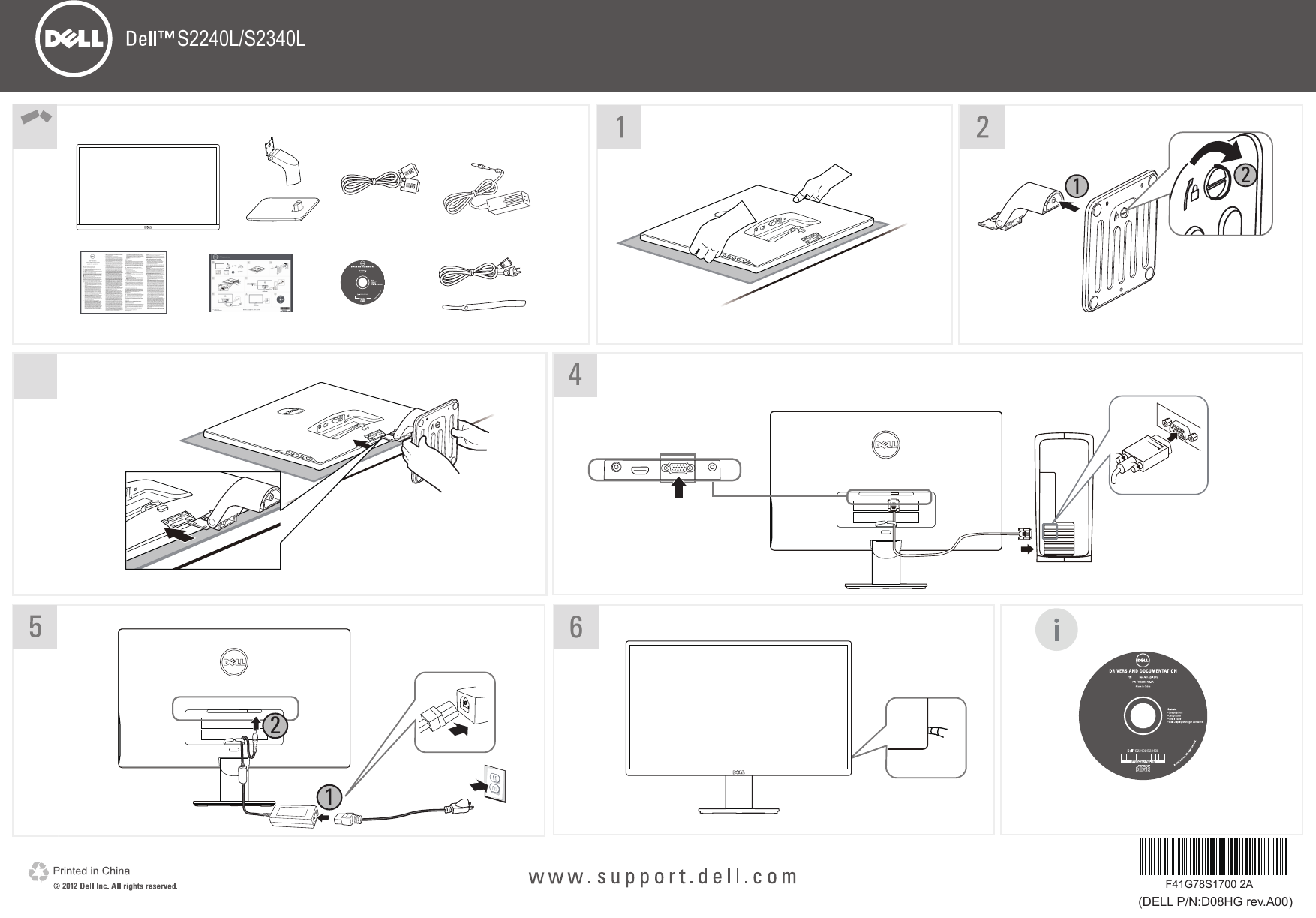 Page 1 of 1 - Dell Dell-s2240l Kurulum Diyagramı User Manual  - DiyagramÄ± Reference Guide Tr-tr