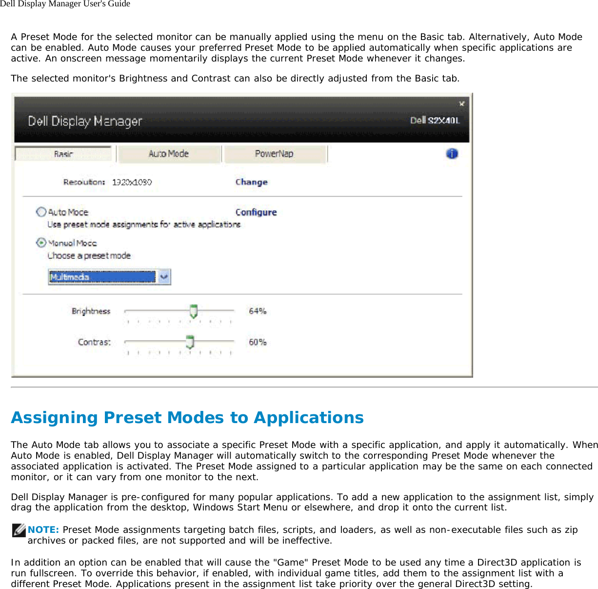 Page 2 of 3 - Dell Dell-s2240l Display Manager User's Guide User Manual S2240L Guide2 En-us