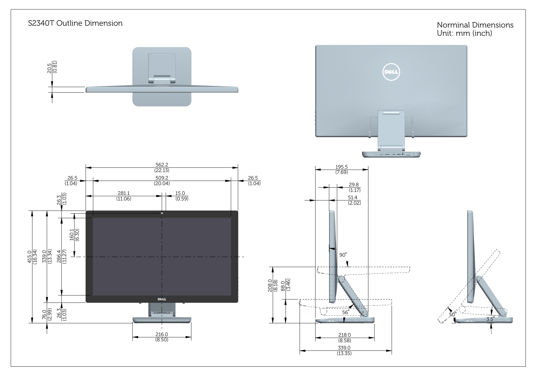 Page 1 of 1 - Dell Dell-s2340t-multi-touch-monitor S2340T Gambar Skema User Manual  - Setup Guide2 In-id