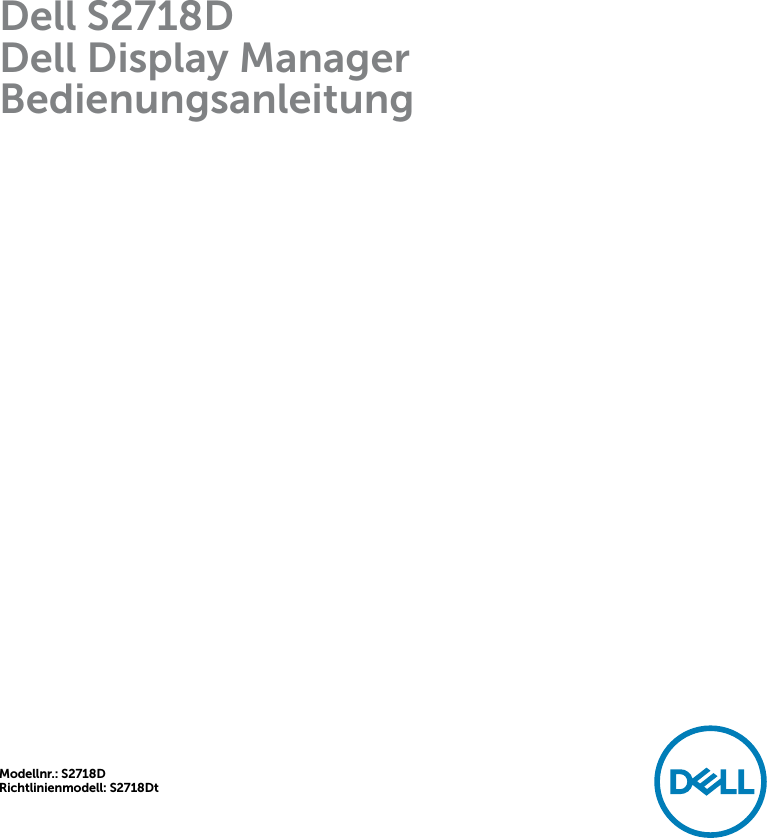Dell s2718d monitor Display Manager Benutzerhandbuch User Manual User's