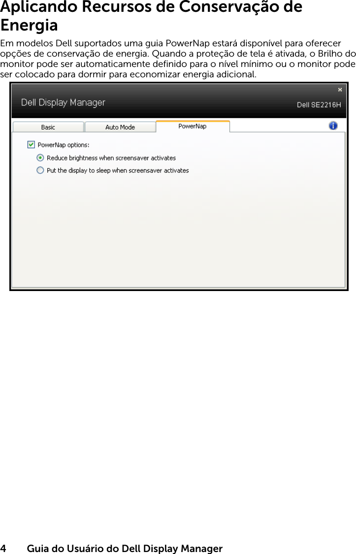 Page 4 of 4 - Dell Dell-se2216h-monitor SE2216H Display Manager Guia Do Usuário User Manual Usuário User's Guide2 Pt-br