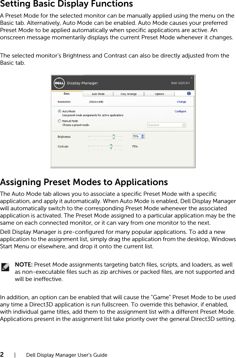 Page 2 of 4 - Dell Dell-u2515h-monitor Display Manager User's Guide User Manual Ultra Sharp U2515H Monitor Guide2 En-us