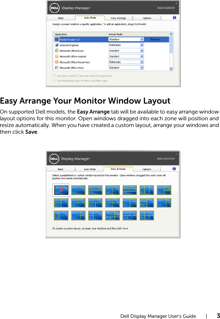 Page 3 of 4 - Dell Dell-u2515h-monitor Display Manager User's Guide User Manual Ultra Sharp U2515H Monitor Guide2 En-us