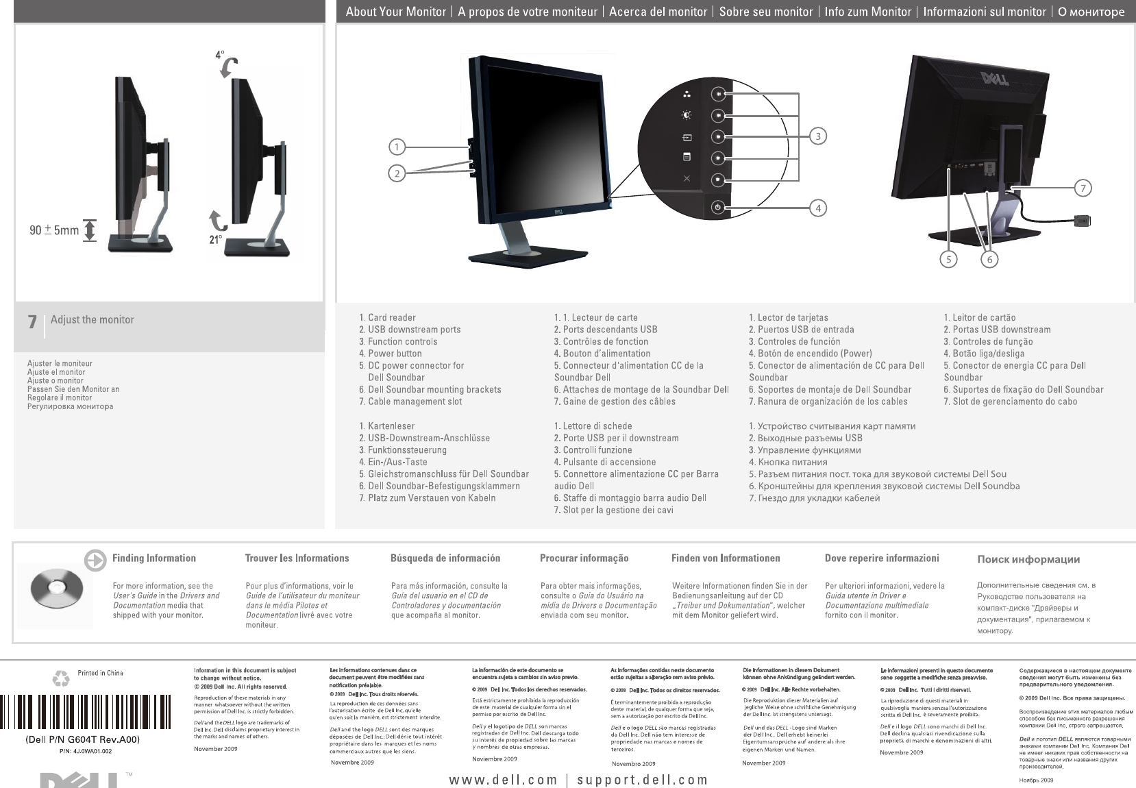 Page 2 of 2 - Dell Dell-u2711 U2711 Monitor Setup Diagram User Manual  - Guide En-us