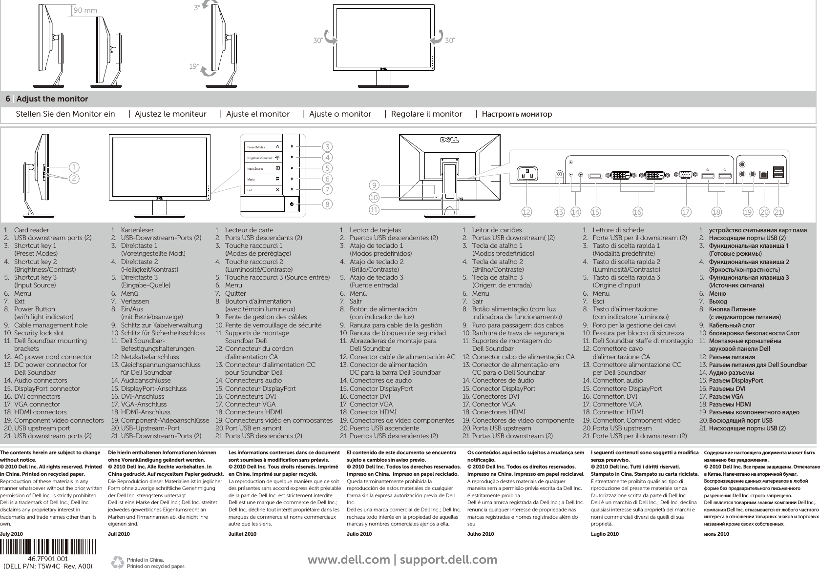Page 2 of 2 - Dell Dell-u3011 U3011 Monitor Setup Diagram User Manual - Guide En-us
