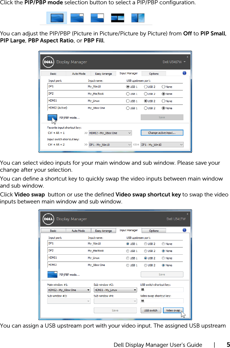 Page 5 of 7 - Dell Dell-u3417w-monitor UltraSharp U3417W Monitor Display Manager User's Guide User Manual Ultra Sharp Guide2 En-us