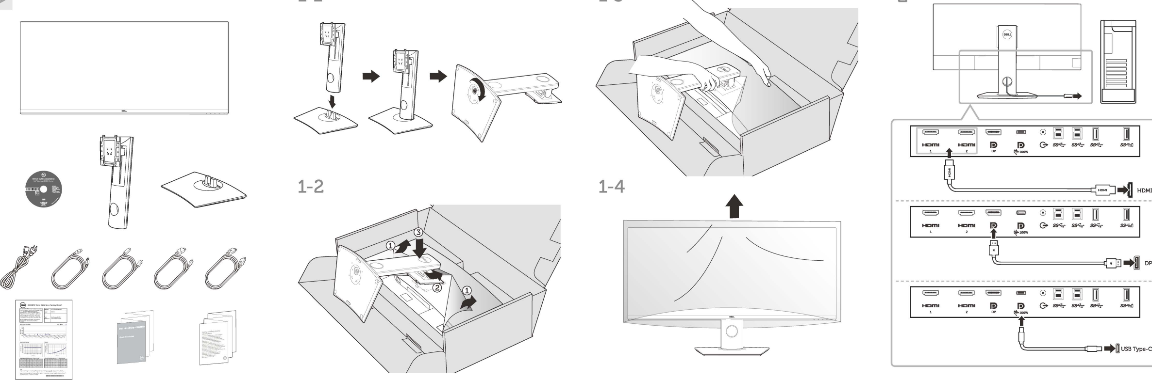 Page 1 of 2 - Dell Dell-u3818dw-monitor U3818DW - Quick Setup Guide User Manual  En-us