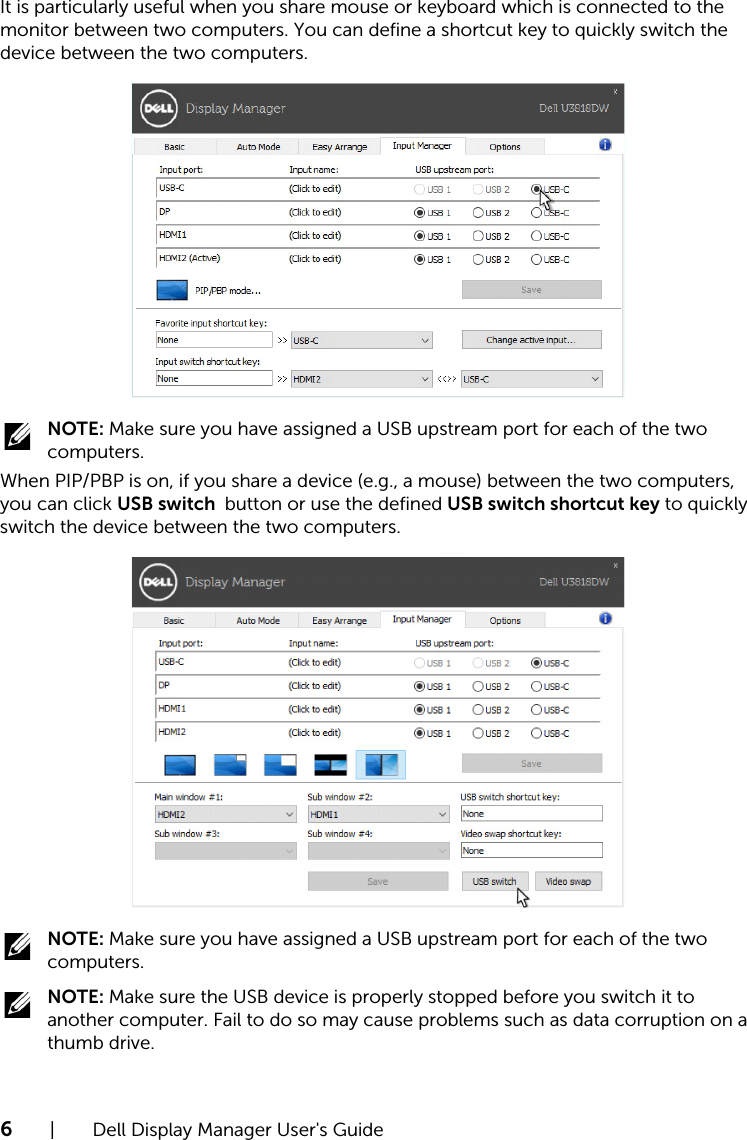 Dell u3818dw monitor Display Manager User’s Guide User Manual User's