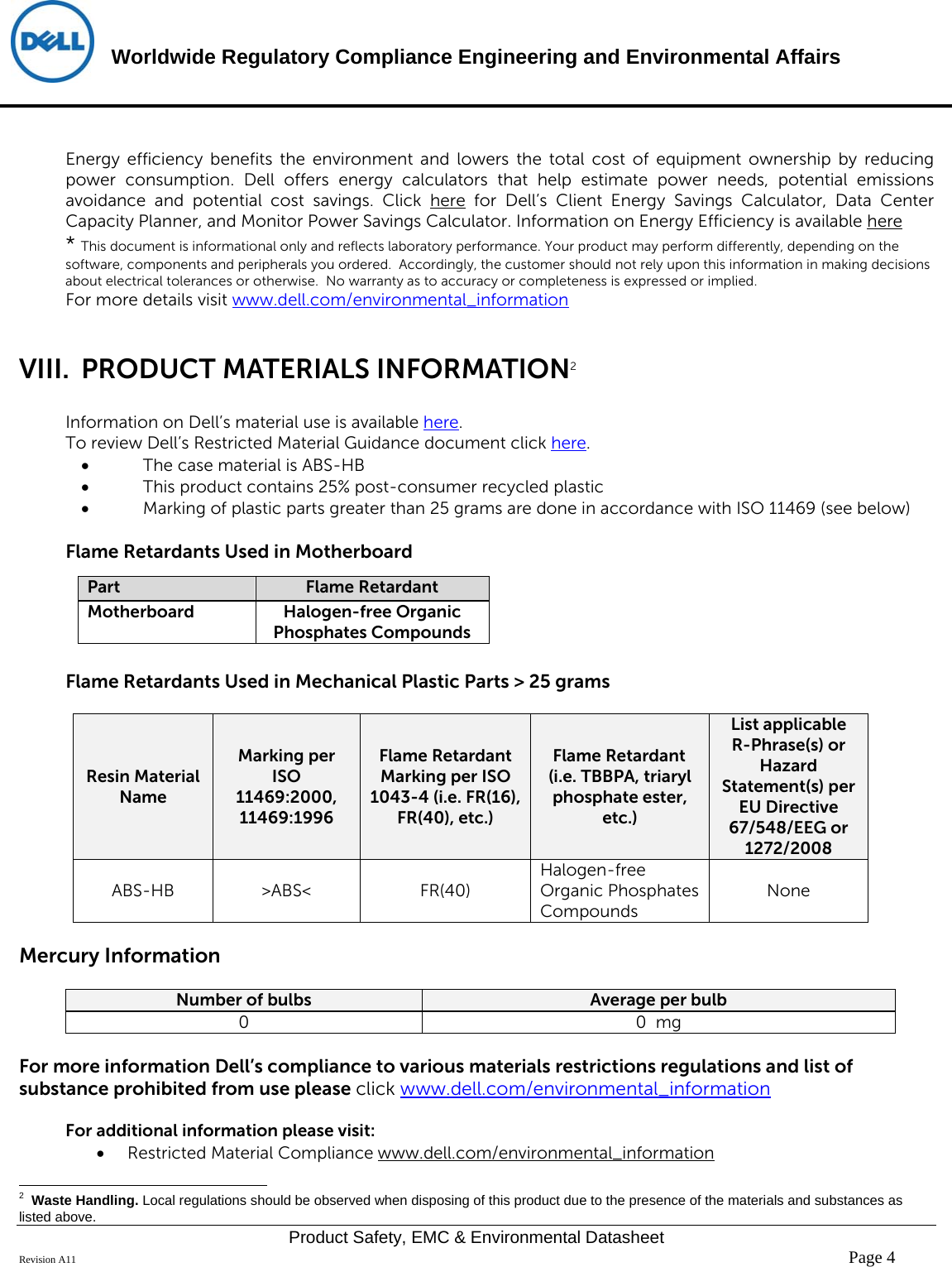 Page 4 of 6 - Dell Dell-up3017-monitor - Disp_u3017t User Manual  Regulatory And Environmental Datasheet Monitor Up3017,up3017t,n A,dell