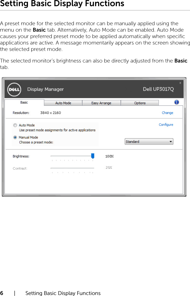 Page 6 of 12 - Dell Dell-up3017q-monitor UltraSharp UP3017Q Display Manager User Guide Manual Ultra Sharp User’s User's Guide2 En-us