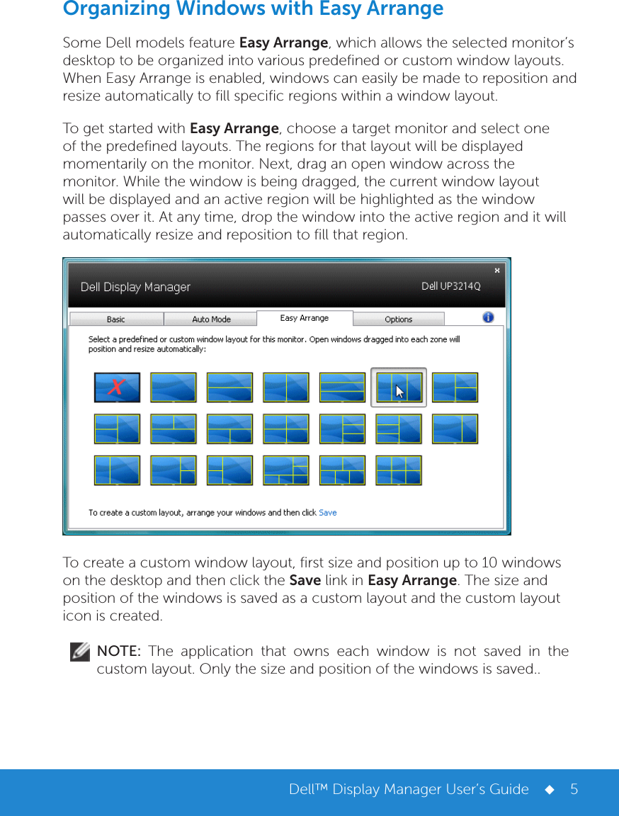 Page 5 of 6 - Dell Dell-up3214q Display Manager User’s Guide User Manual Ultra Sharp 32 Monitor User's Guide3 En-us