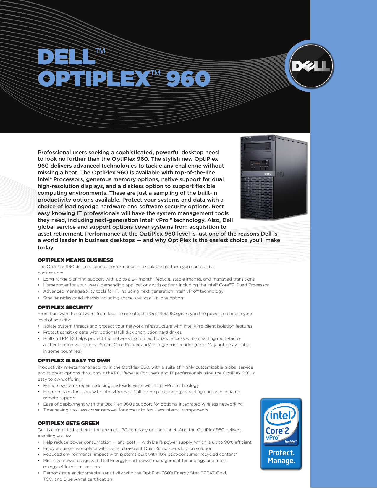 Page 1 of 2 - Dell  If Not Then Desktop-optiplex-960-customer-brochure-en