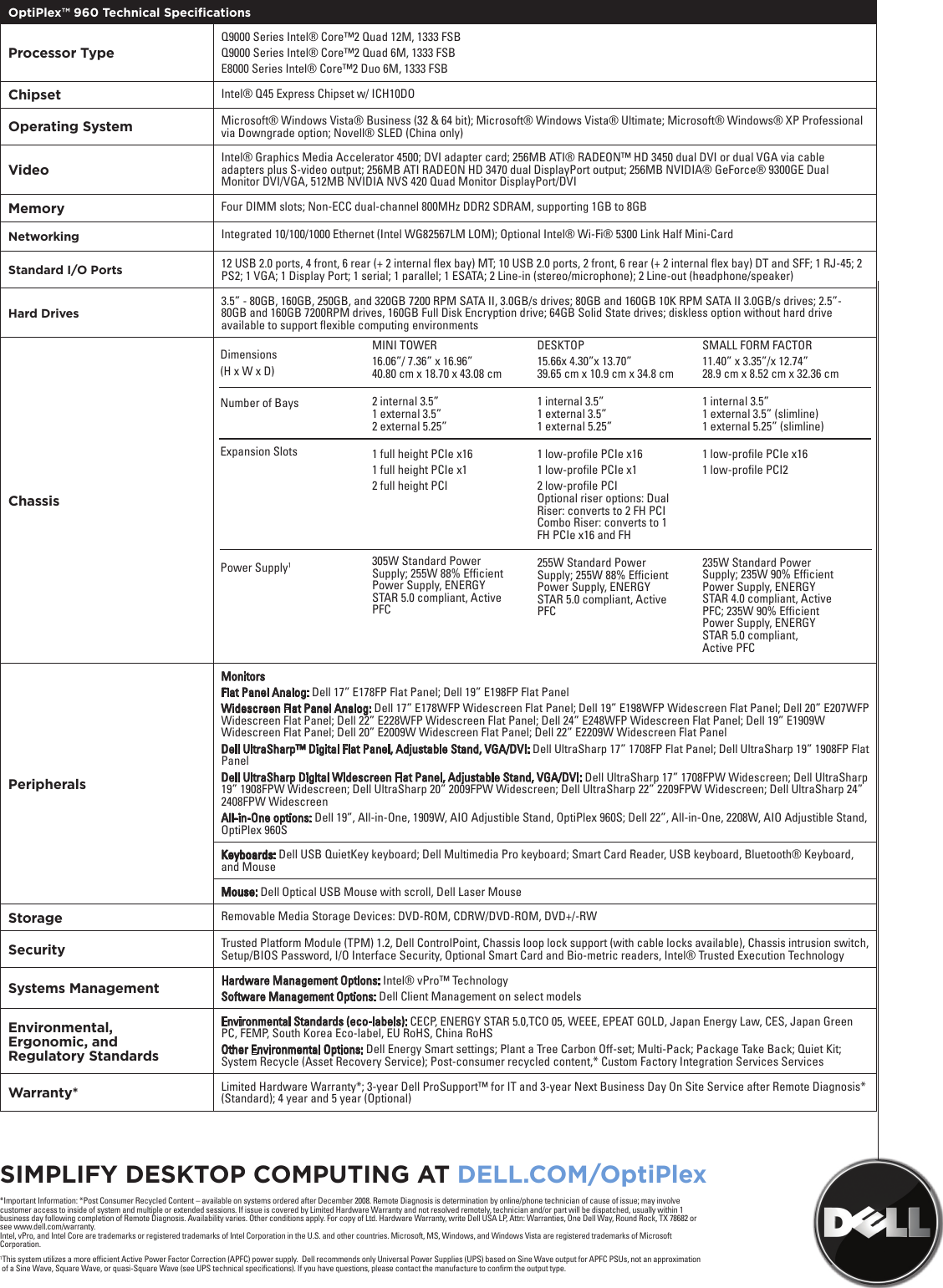 Page 2 of 2 - Dell  If Not Then Desktop-optiplex-960-customer-brochure-en