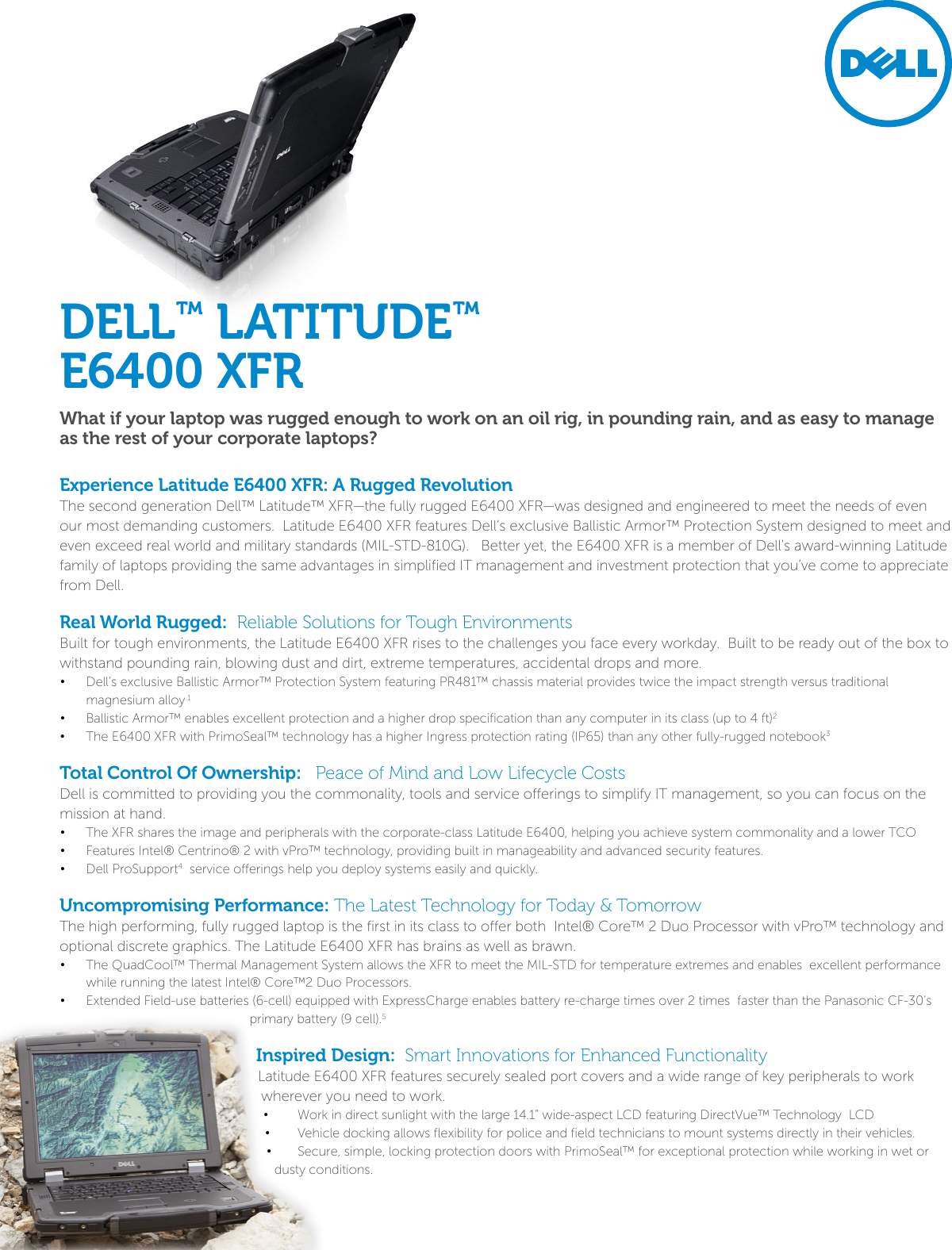 Page 1 of 2 - Dell  If Not Then Laptop-latitude-e6400-xfr-specsheet